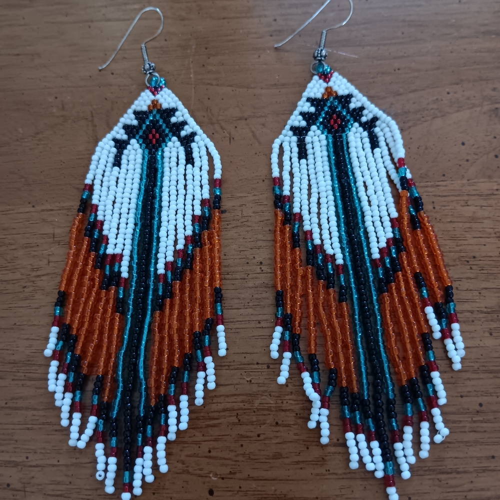 Long Beaded Earrings